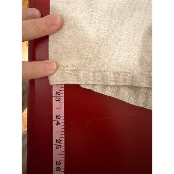 J Jill Love Linen Pants L Beige Elastic Waist Pull On Crop Ankle 100% Linen - Picture 10 of 12